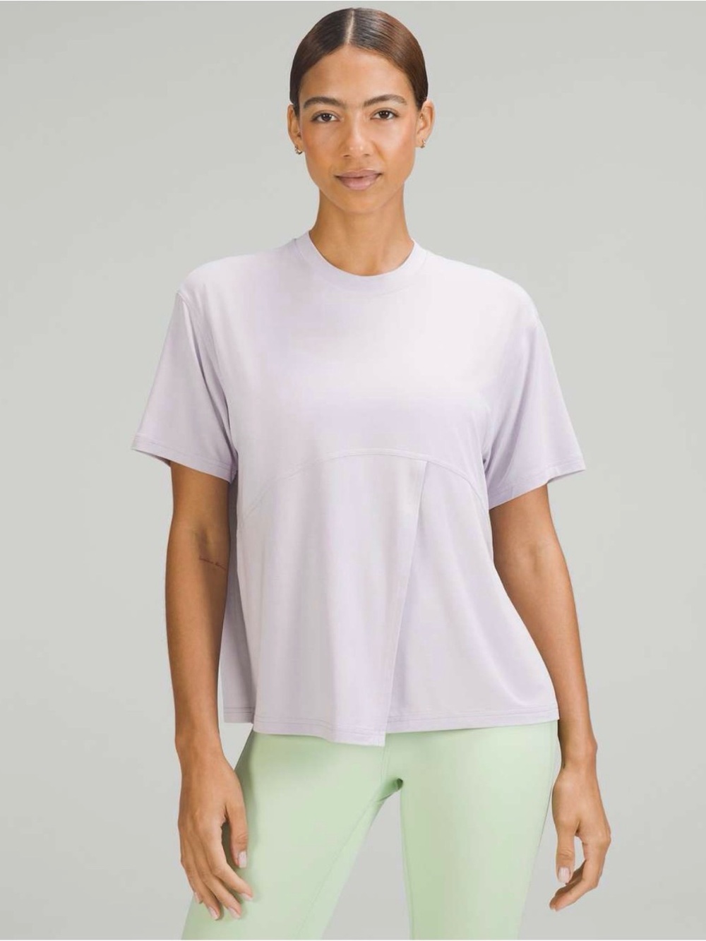 Lululemon Modal-Silk Blend Tie-Front Yoga T-Shirt